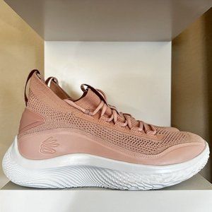 Under Armour Curry Flow 8 Pink Rose CLASS Y Basketball Sneakers Shoes Size 10.5